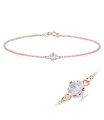 Lovely CZ Crystal Silver Bracelet BRS-1102